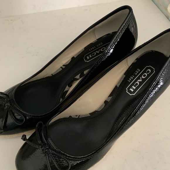 COACH Ireland patent wedge - size 8 - Picture 6 of 7